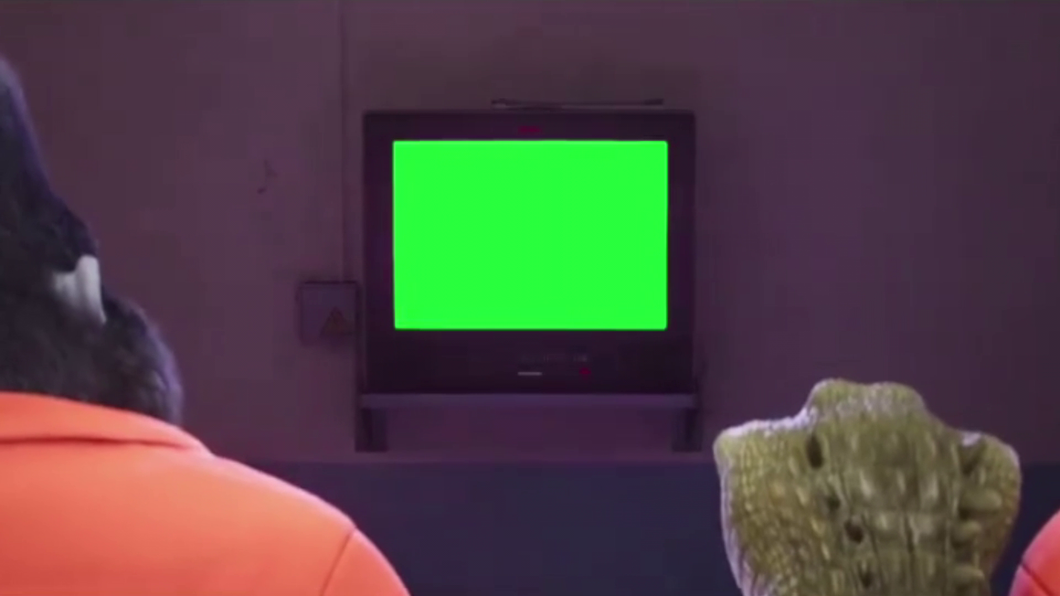 Johnny Gorilla reacts to TV (Green Screen)