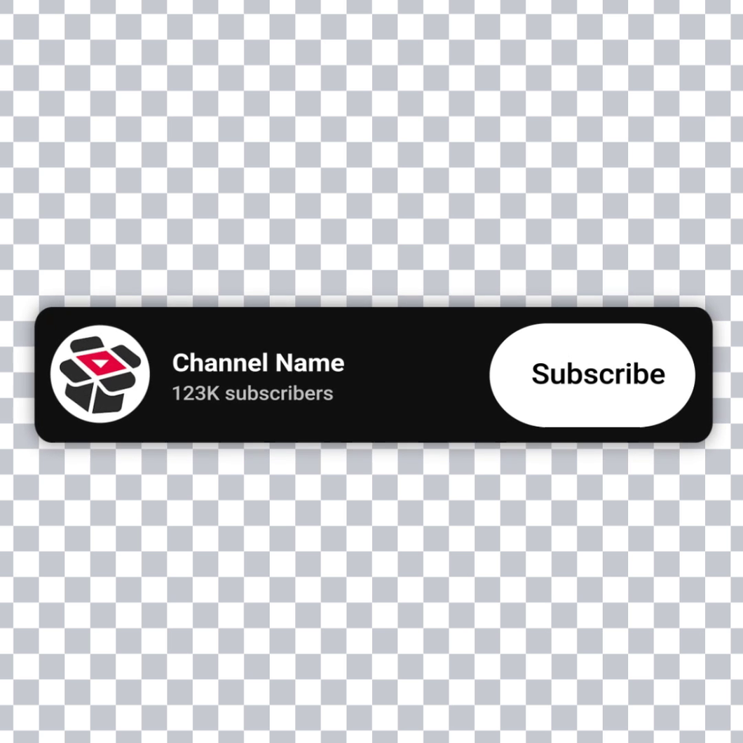 YouTube Subscribe Animation - Dark Themed