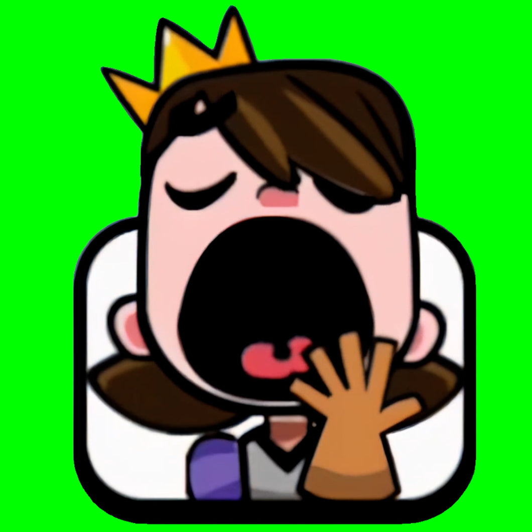 Clash Royale - Princess Yawning Emote (Green Screen)